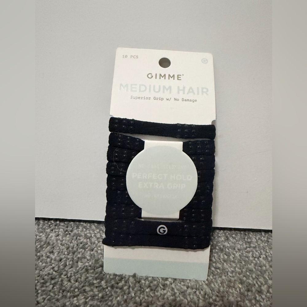 Gimme Beauty Grip Black Hair Ties - Medium Hold